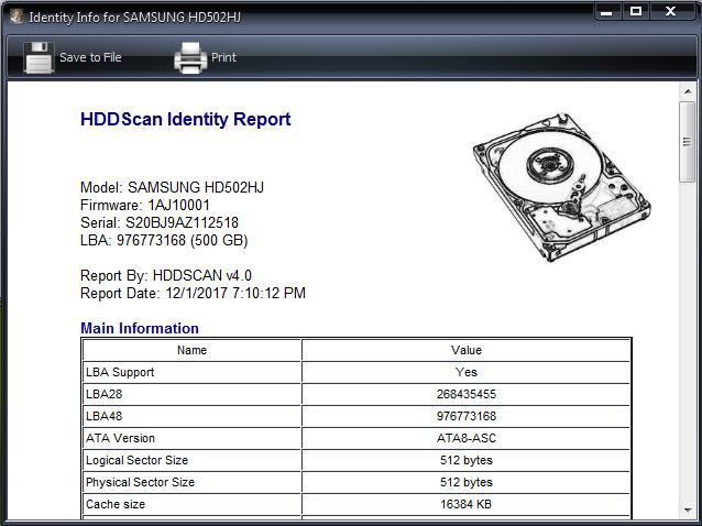 Hard drive serial number check
